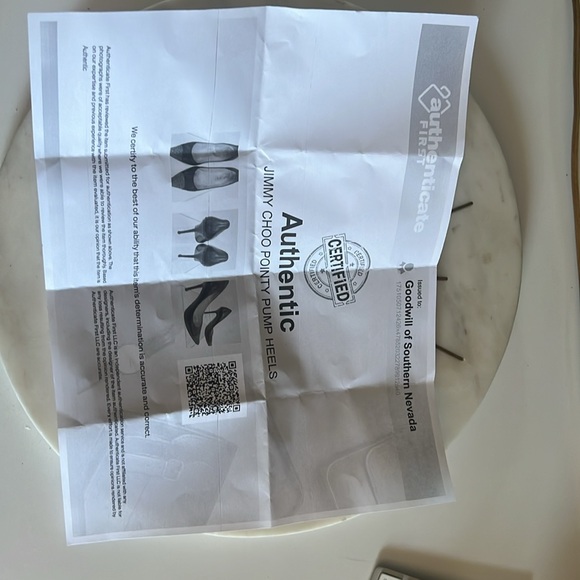 🛑 1 hour sale. Jimmy Choo, 37.5 (US 7), Black leather, Rhinestone Heels, w/ COA - Picture 7 of 7